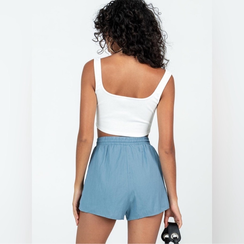 NWT Princess Polly Chloe Shorts in Slate Blue Size 8